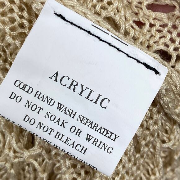 LF House of Three Cream Tan Duster Cardigan Women's Size Small/Medium S/M NWT - Picture 8 of 10